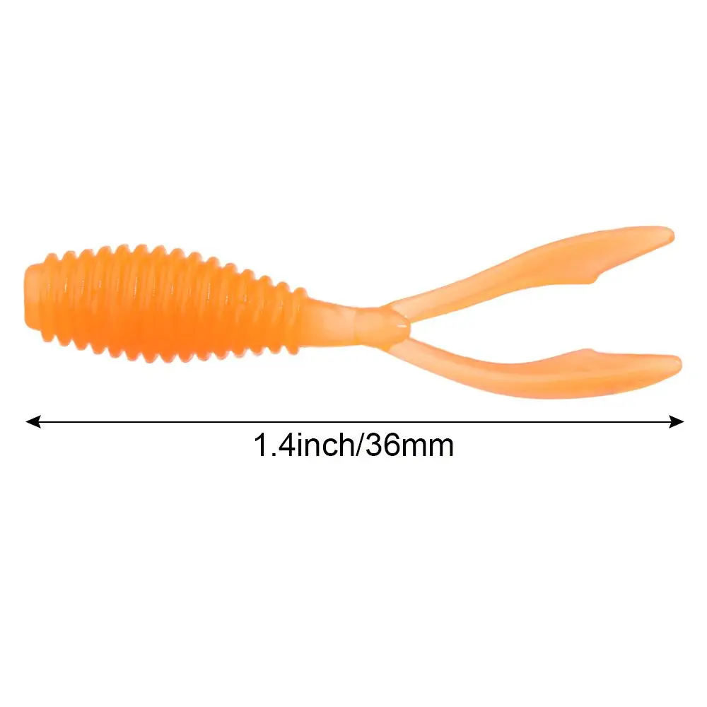 Флуоресцентный воблер 10 шт. 36 мм 0 3 г приманка в виде червя с двойным хвостом