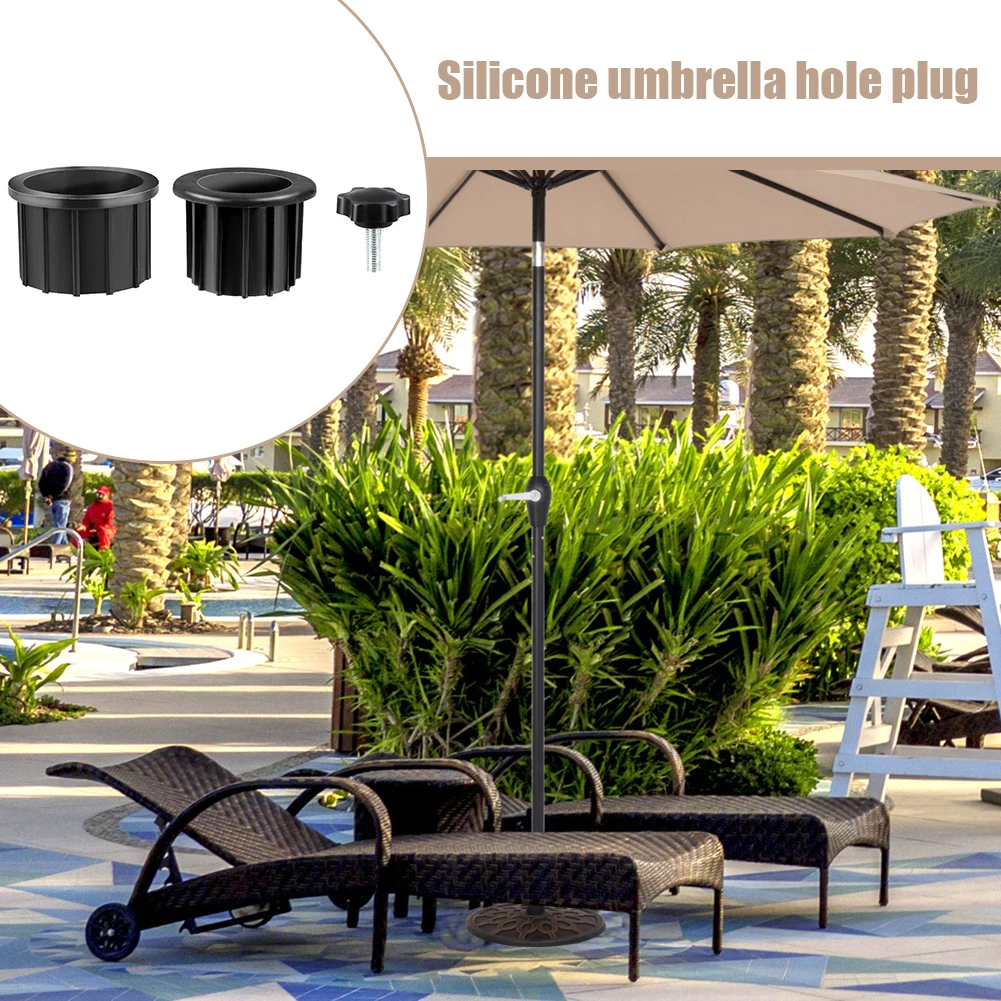 

Silicone Umbrella Hole Plug Umbrella Cone Umbrella Rings Replacement Parts Wind Resistance for Beach Backyard Balcony Pool Side