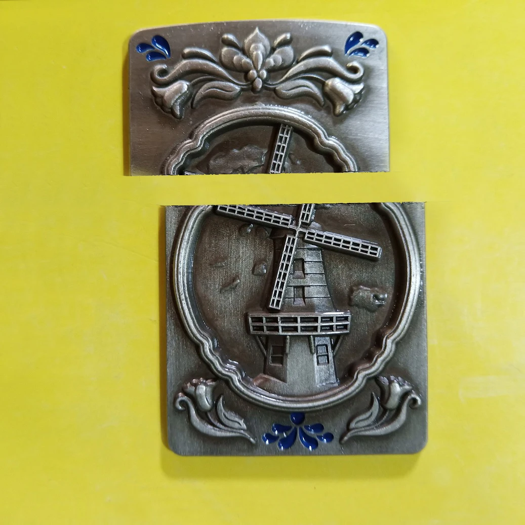 

New Arrived 3D Carving Dutch Windmill Metal Badge DIY Lighter Accessories For ZP Zorro Kerosene Lighter To Decorate Man Gift
