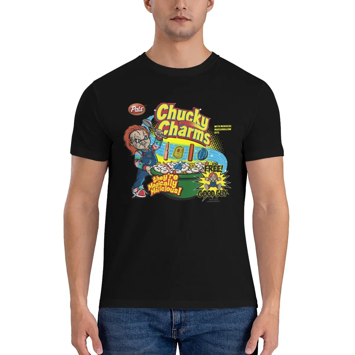 

Чаки амулеты чистые футболки мужские ТВ серийные повседневные футболки с круглым вырезом Топы оригинальный подарок идея футболки