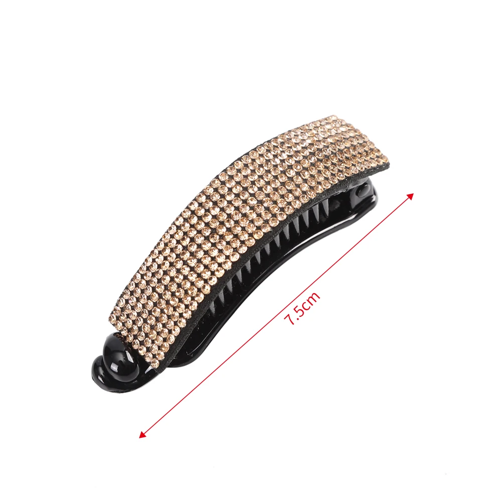 7 5 см Стразы заколки для волос когти женский хвостик банан модные аксессуары