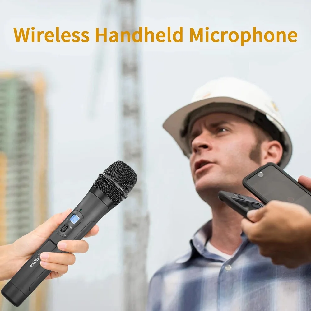 Professional UHF Handheld Wireless Microphone Set BOYA BY-WM8 PRO for iphone android Camera Interviews Stage Performance images - 6