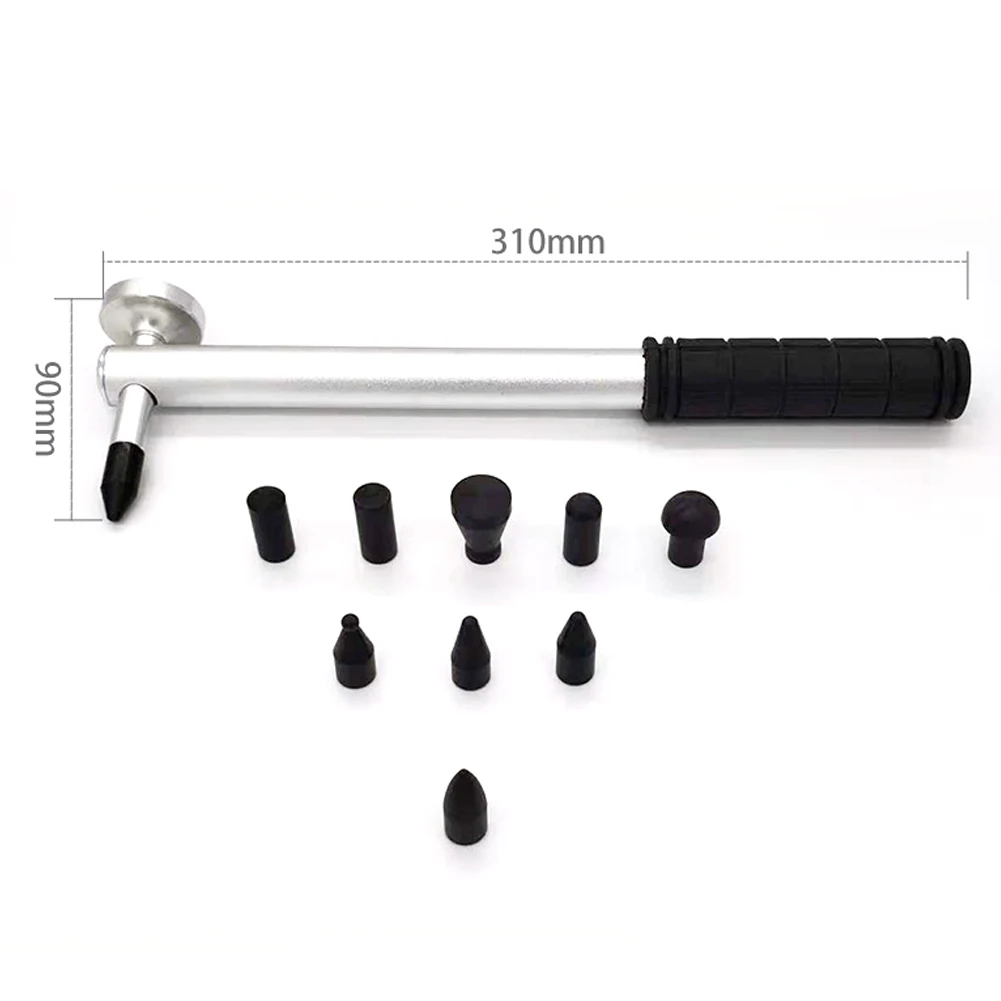 

11PCS/Set Tap Down Pen Knock Down Tools Nail Hammer with 10 Head Paintless Dent Repair Dent Removal Tools Kit Dent Repair Kit