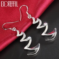 doteffil 925 sterling silver crescent drop earrings charm women jewelry fashion wedding engagement party gift
