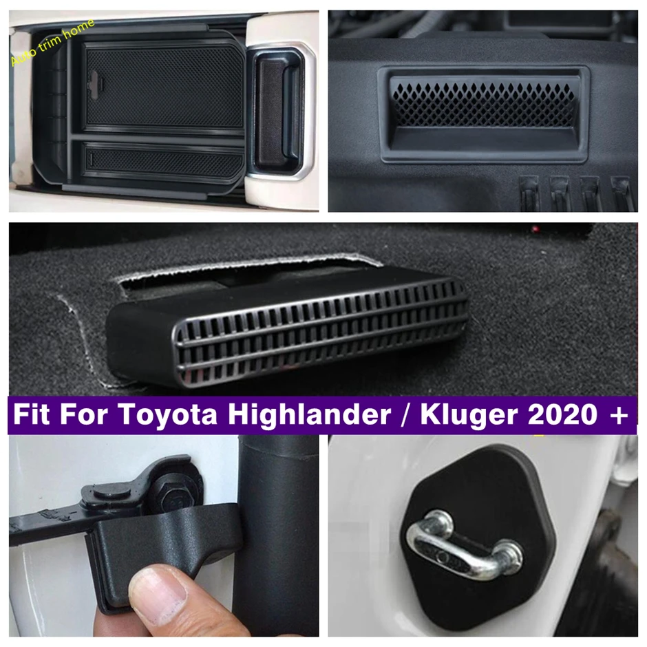 

Engine Air Intake Center Armrest Storage Box Seat Under Air AC Outlet Door Lock Cover For Toyota Highlander / Kluger 2020 - 2023
