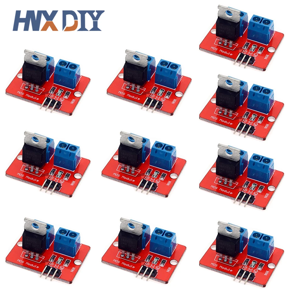 10 шт. внутренний диммер IRF520 0-24 В верхняя кнопка Mosfet IRF 520 для Arduino MCU ARM Raspberry pi |