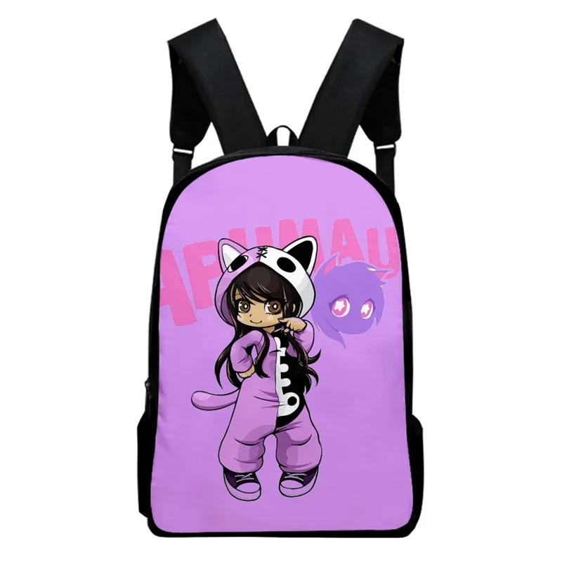 

Aphmau As A Cat Backpacks 3D Printed Teenager Students School Bags Boys Girls Travel Waterproof Oxford Key Accessory Rucksack