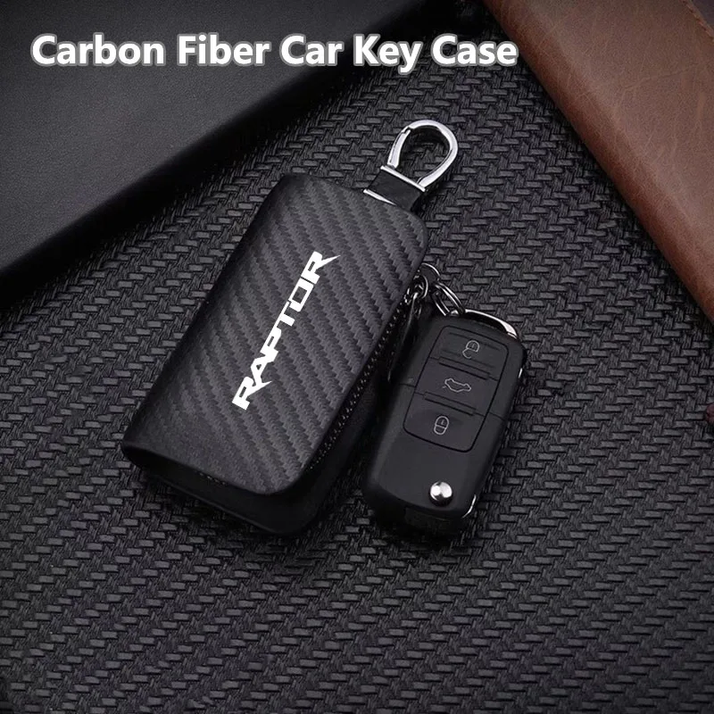 

Carbon Fiber Style Car Key Case Cover Shell Fob For Ford Raptor SV1 F150 F250 F350 Mustang Mondeo 5 Kuga RANGER Fiesta