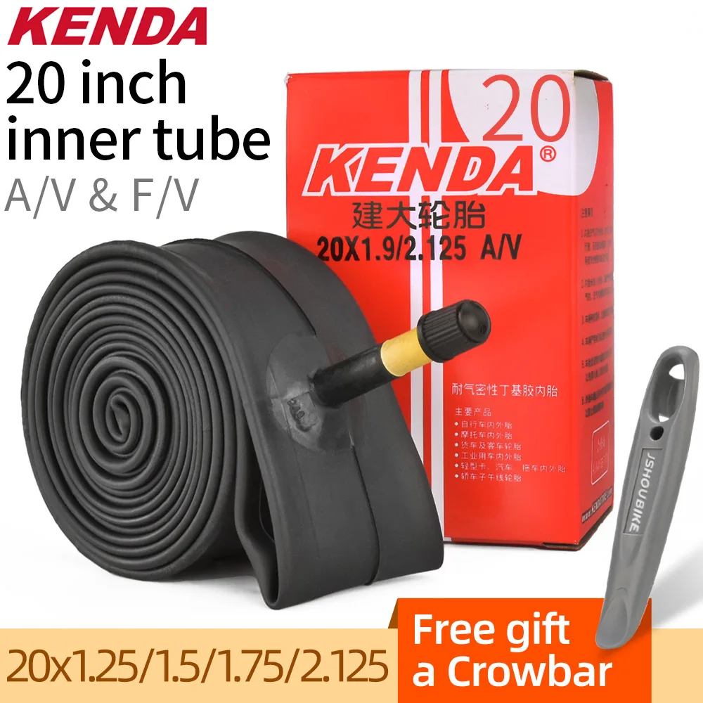 

KENDA 2PCS Bike Inner Tube 20inch For BMX MTB Road Bike Tyre Butyl Rubber Bicycle Tube Tire A/V F/V 20x1.25/1.5/1.75/2.125