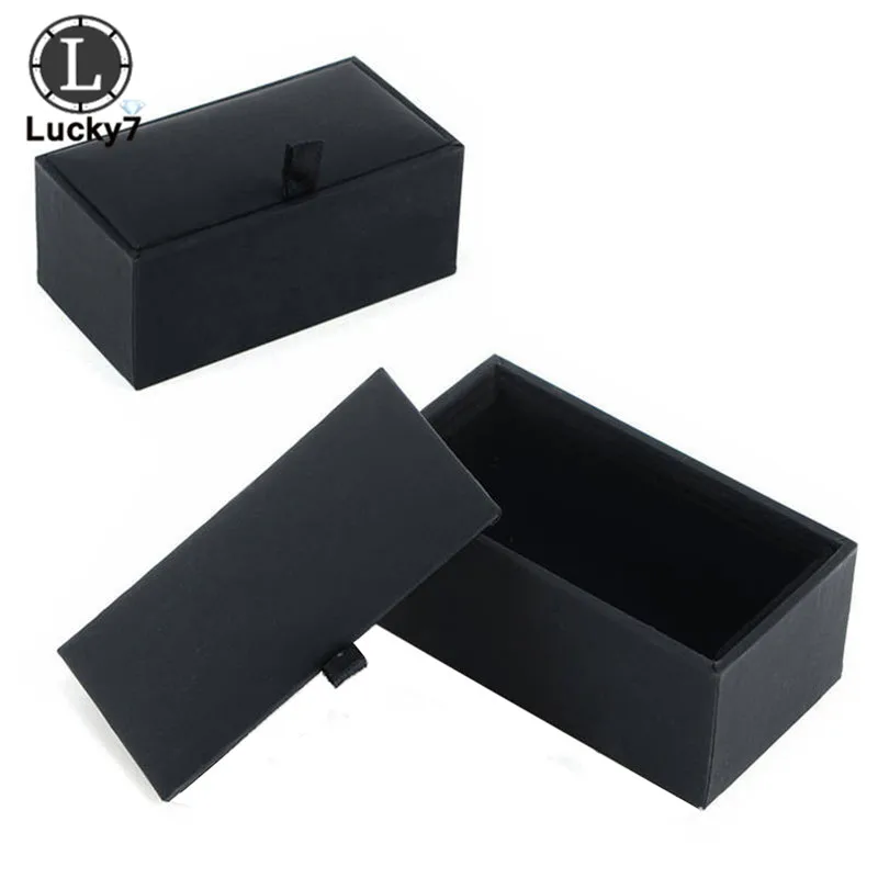 

Free Shipping Cufflinks Black Jewelry Storage Manager Case Cuff links Display Box Holder Classic Fashion Gift Box Menswear