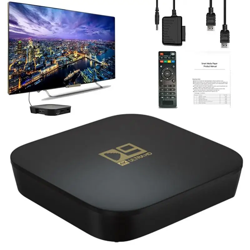 

New Smart TV Box D9 Android 10.0 Set Top Box 2.4G 5G WIFI 905 Core 4K HD 8GB Smart Video Media Player Home Theater TV Box