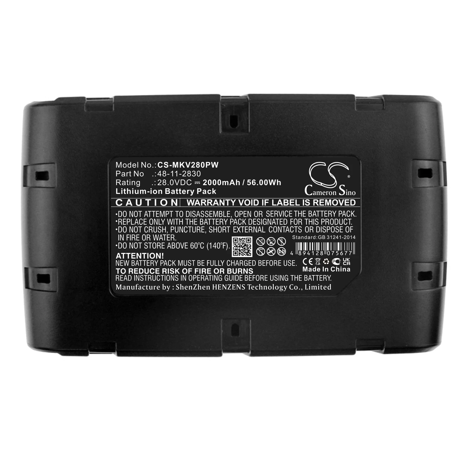 

CS 2000mAh Battery For V28 LI-ION 1/2" RIGHT ANGLE DRILL M28 28-VOLT LITHIUM-ION 1/2-INCH CORDLESS RIGHT ANGLE DRILL