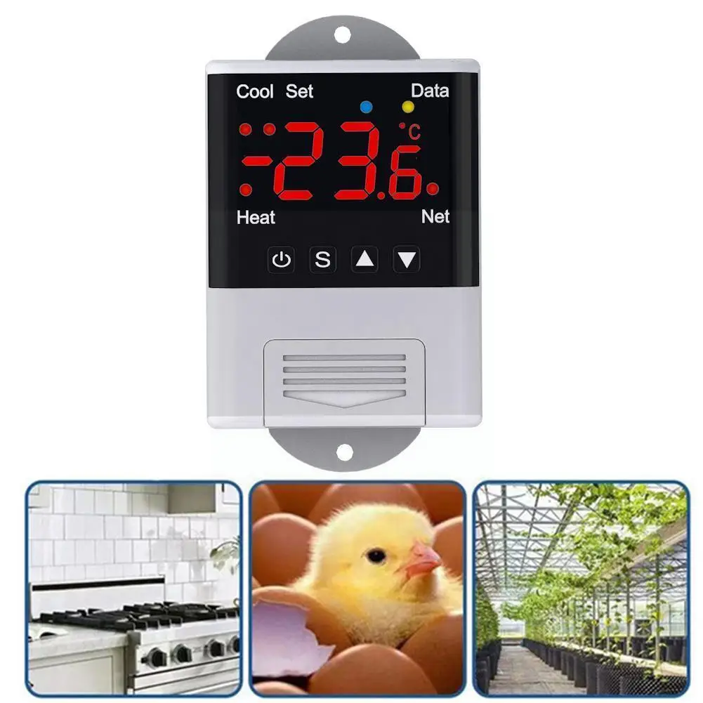 

Dtc-1201 Wifi Temperature Controller Digital Thermostat Remote Control Waterproof For Aquarium Incubator Fish Hatching R6x6