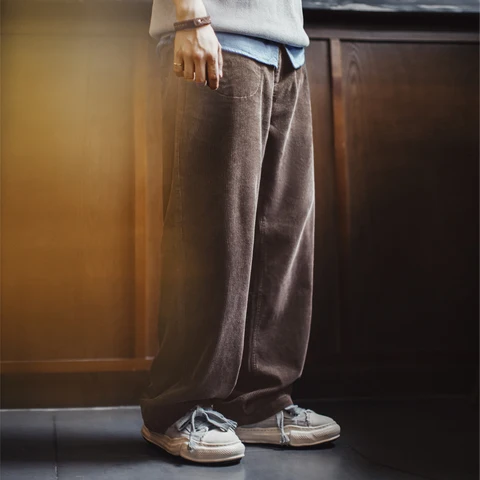 Maden коричневые вельветовые брюки мужские