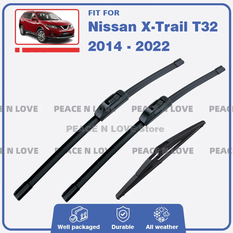 

Для Nissan X-Trail T32 2014-2022 передние и задние щетки стеклоочистителя, щетки для ветрового стекла, аксессуары 2015 2016 2017 2018 2021