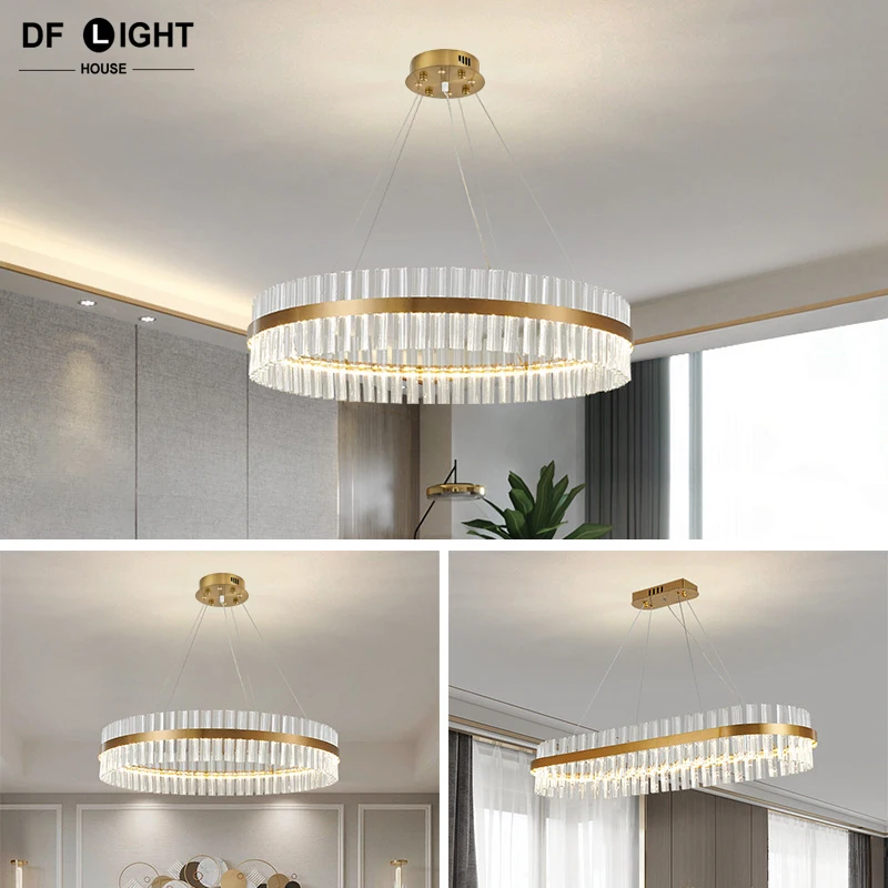 Современная хрустальная люстра спальня потолочная гостиная свет столовая