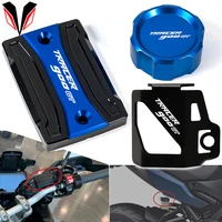 for yamaha tracer 900 gt 900gt 2018 2019 2020 motorcycle front brake fluid master reservoir caps rear oil tank cover guard