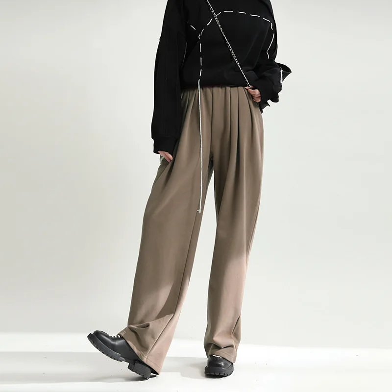 

The2023Spring new Japanese style lazy wind loose wide leg pants high waist hanging feeling mop sanitary pants female