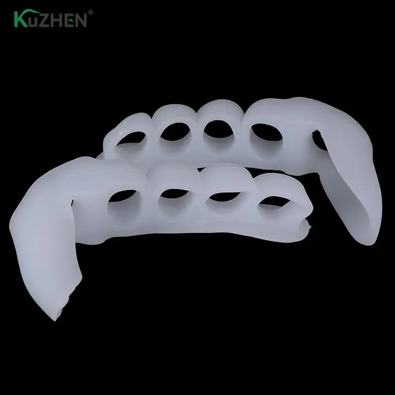 

1Pair Silicone Gel Feet Fingers 5-Hole Toe Separator Thumb Valgus Protector Bunion Adjuster Hallux Valgus Guard Foot Care Tools