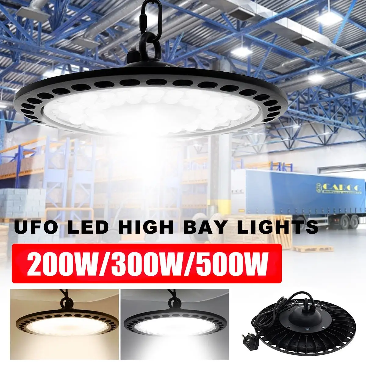

200/300/500 Вт НЛО светодиодный ные подвесные светильники водонепроницаемые IP65 коммерческое промышленное освещение склада светодиодная Подвес...
