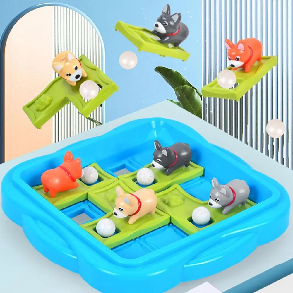 

Interactive Toy Finger Flexibility Adorable Plastic Puppy Transporting Beads Hole Logic Game for Unisex