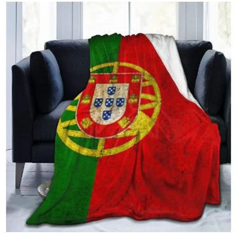 

Flag of Portugal Designer Blanket Soft Throw Bedspread Beach Warm Travel Cover For Kids Boys Girls Gift