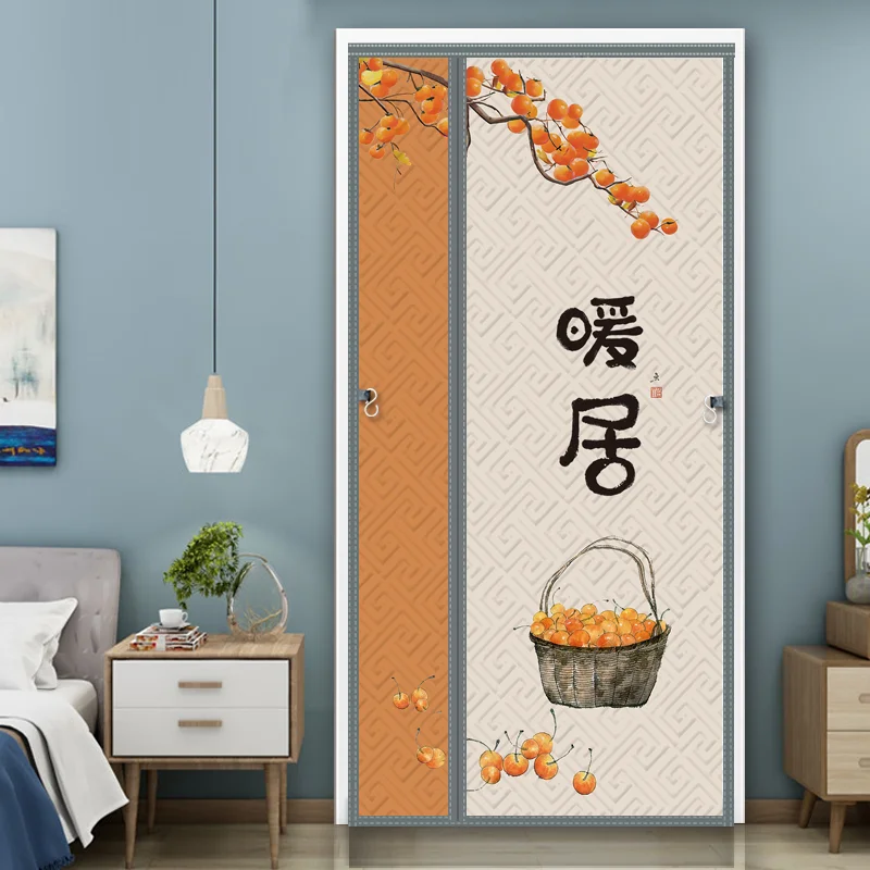 

Хлопковая дверная занавеска С боковым отверстием, открывающаяся посередине, зимняя, теплая, Ветроустойчивая, изоляционная, магнитная подвесная занавеска Хлопковая дверная занавеска С боковым отверстием, открывающаяся п