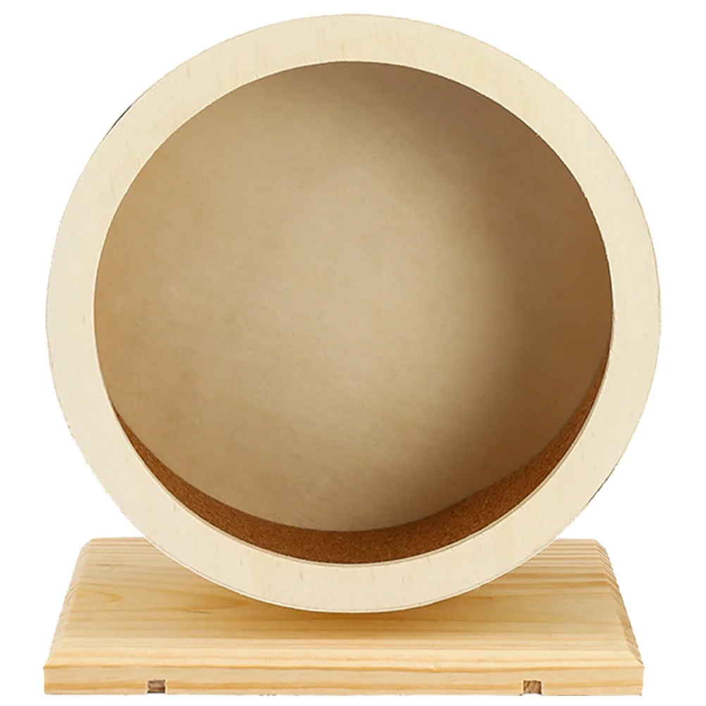 

Wooden Hamster Running Wheel Toy Mute Design Small Pet Exercise Accessories Silent