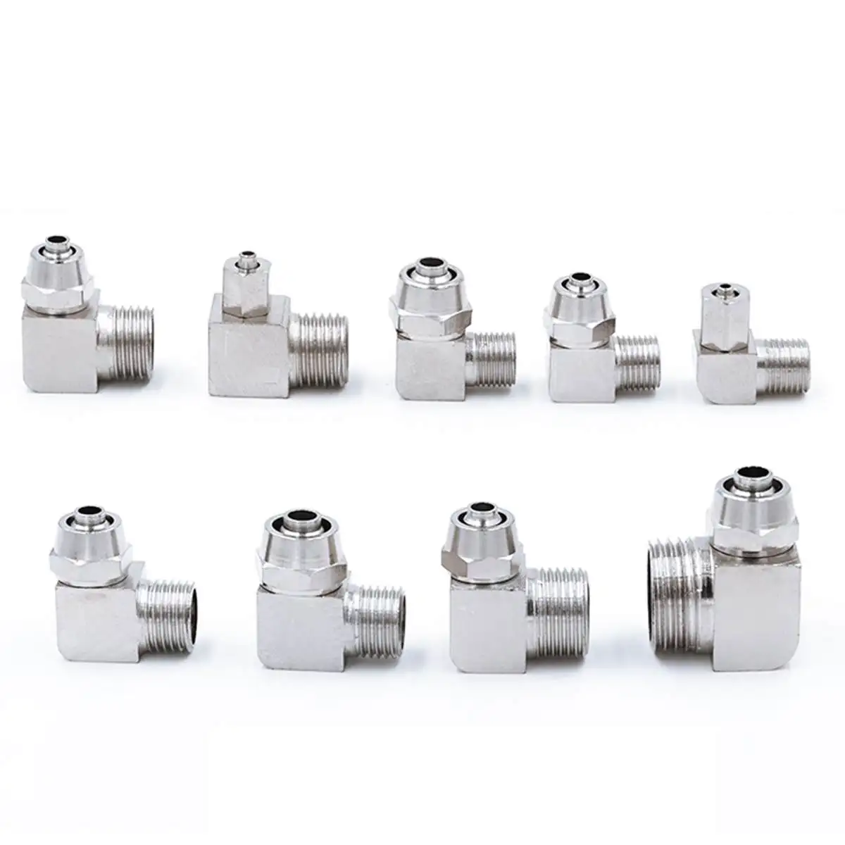 

Фитинги с наружной резьбой, латунные быстроразъемные фитинги с никелевым покрытием, 2 шт., 1/8 дюйма, 1/4 дюйма, 3/8 дюйма, 1/2 дюйма, BSPP M5 M6 M8 M10