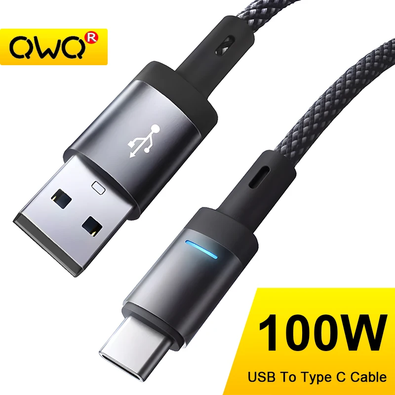 100 Вт кабель USB-USB C PD для быстрой зарядки типа C-Type iPhone 15 16 Pro Xiaomi Oneplus Realme Samsung