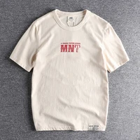 double sided letter printed short sleeve t shirt mens fashion retro summer new youth round neck bottomed shirt half sleeve top