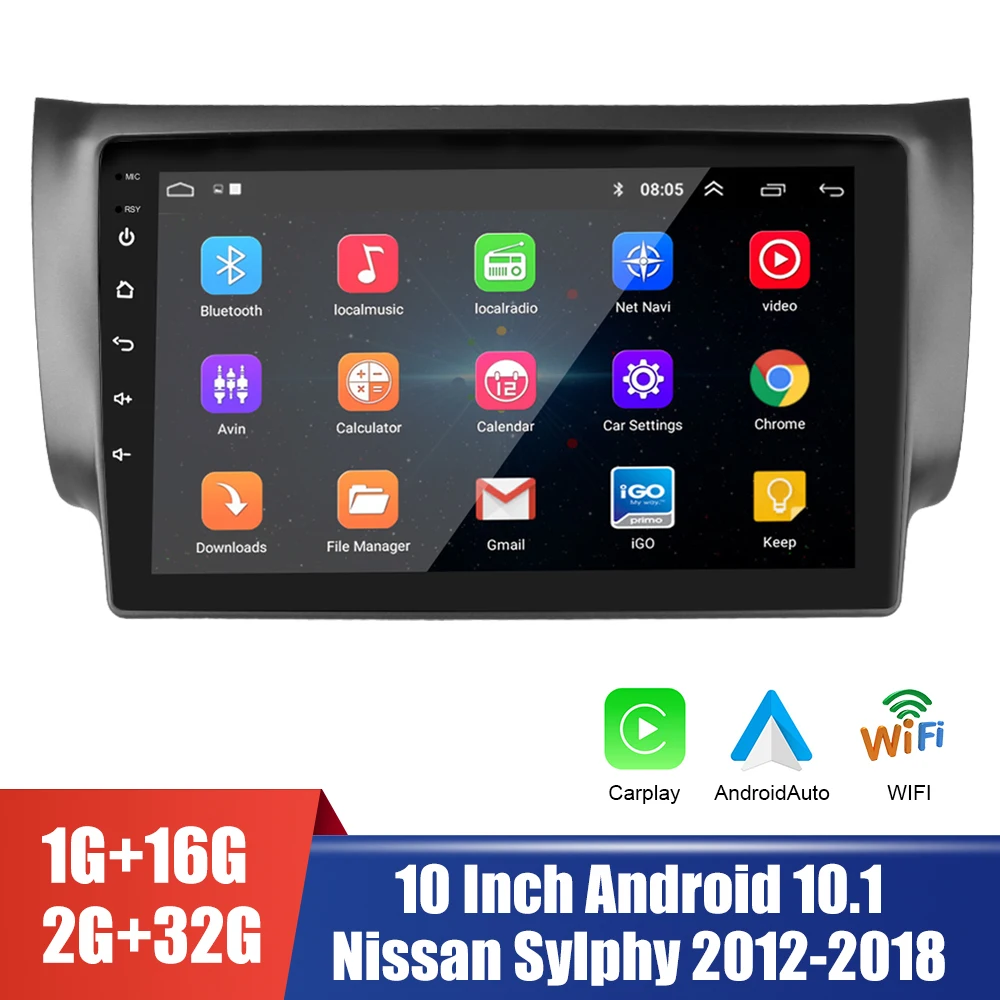 

Автомобильный радиоприемник для Nissan Sylphy 2012-2018, GPS, Bluetooth, Wi-Fi, 10 дюймов, громкая связь, Android 10,1, 2 Din, MP5 плеер, аудио, видео, мультимедиа