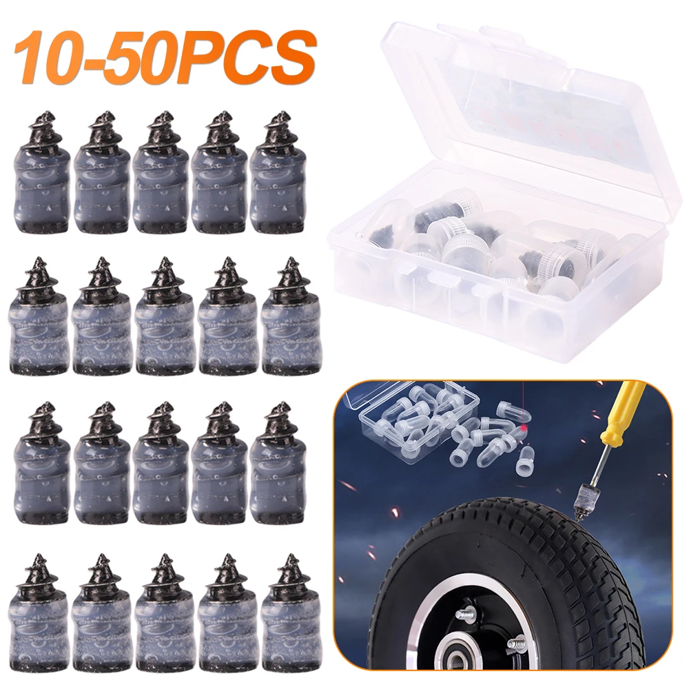 

10-50pcs Universal Bicycle Vacuum Tire Puncture Repair Nail Set Electric Scooter Motorcycle Tubeless Rubber Nails Cycling Tools