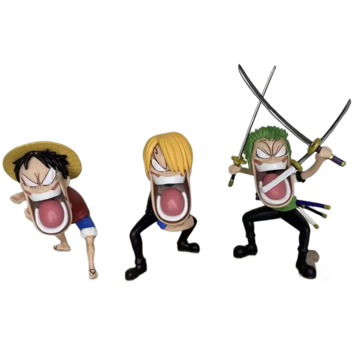 One Piece Q Edition Луффи Зоро Ямазаки Голодное Трио Аниме-модель Декор для автомобиля и рабочего стола Модные игрушки в стиле Y2k Аниме-френд (art.: 3920dceeb3770) - 3920dceeb3770