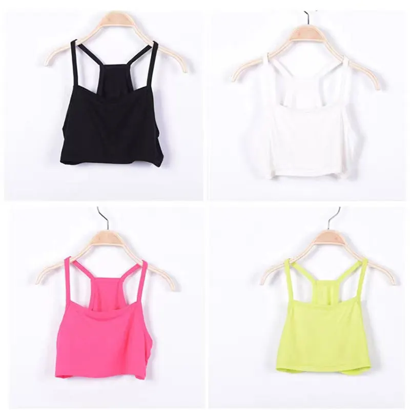 

Candy Color Kids Underwear Model Cotton Tops For Girls Teenager Girls Camisole Kids Singlets Children Undershirt Baby Clothing