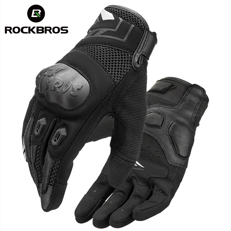 

Rockbros wholesale Bike Gloves Breathable Shockproof Motorcyclist Glove Full Finger Gloves Touch Screen Tactical Gloves MT004