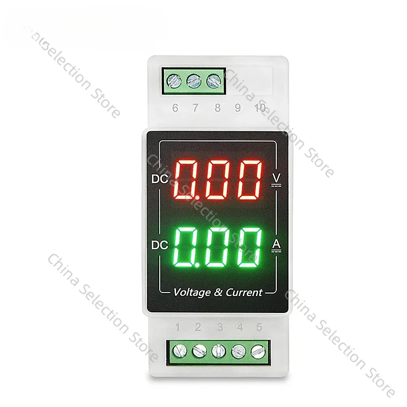 

Тип DIN-рейки, цифровой дисплей постоянного тока, 100 В, вольтметр, 20 А, амперметр, 50 А, цифровой встроенный измеритель 1000 В