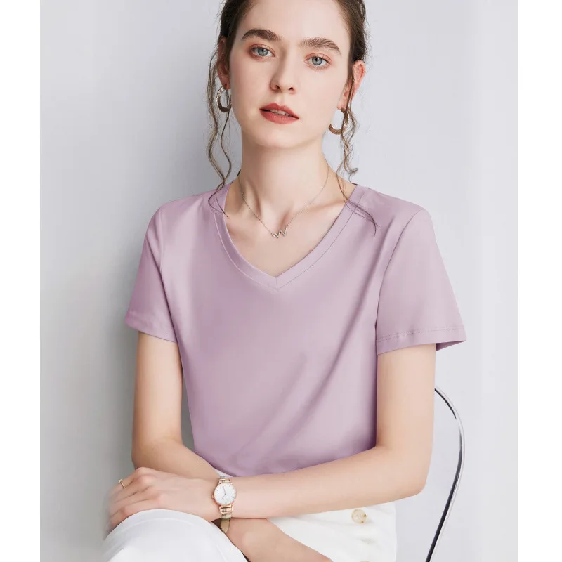 

Hot Sale Summer Black Women White Short Sleeve Tshirts Casual Cotton Tshirts Women Shirts