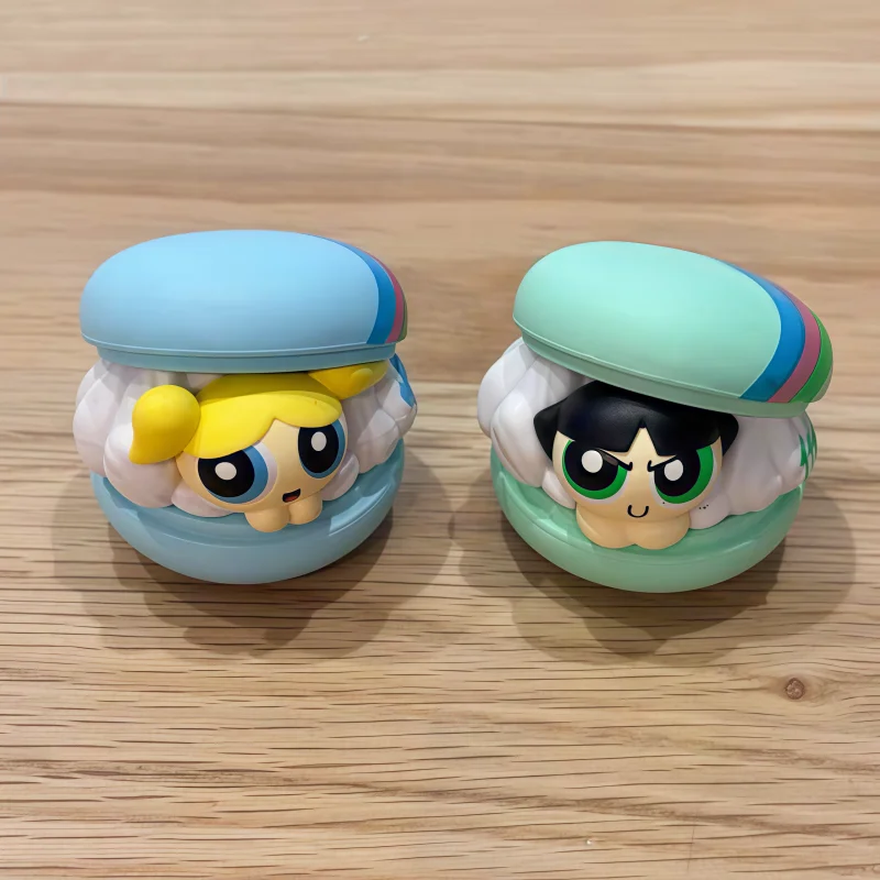 Фото В наличии: Мини-фигурки Bandai «Суперкрошки» в стиле макарон (Блоссом, Бабблс, Баттеркап, Мохо Джоджо) – украшение для стола, подарок на день рождения №2