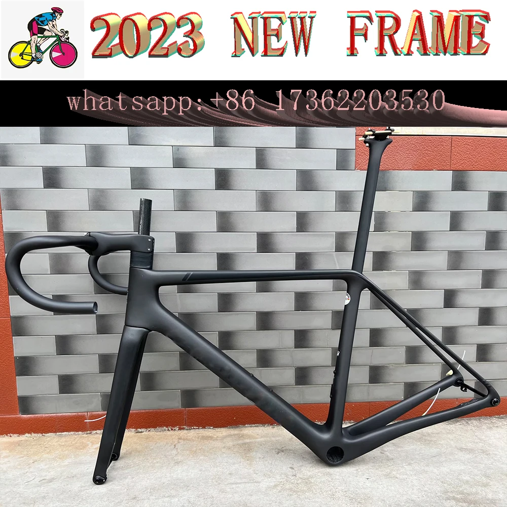 

2023 disc brake New Ss road bike frameset R5 carbon road bike frame all internal wiring Ultra Di2 electronic set 700C