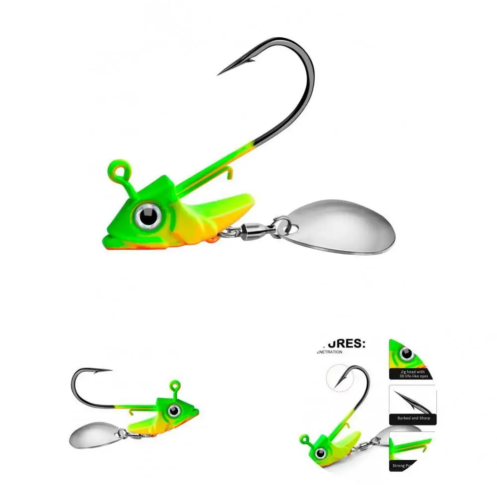 

Bright Color Useful 15g Wear-resistant Jigging Head Hook Lightweight Fishing Hook Strong Penetration for Outdoor