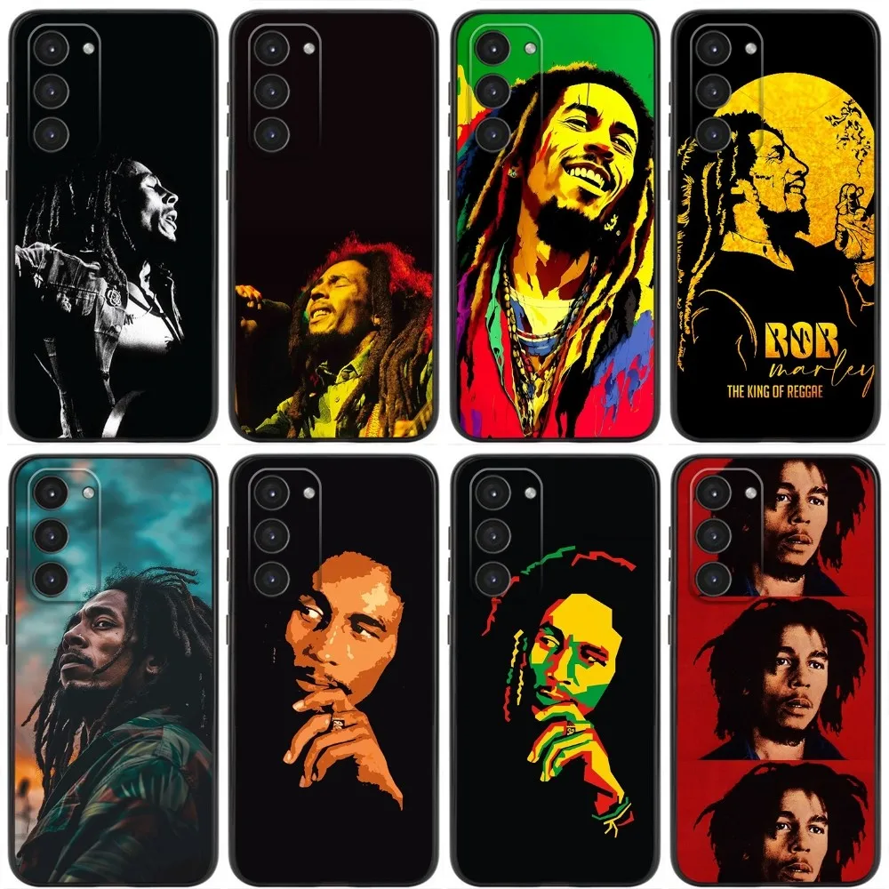 Фото Чехол для телефона Rapper B-Bob M-Marely, силиконовый чехол для Samsung Galaxy A20, A21s, A22, A31, A32, A52, A53, A72, 73, A80, A91, мягкий черный чехол №1