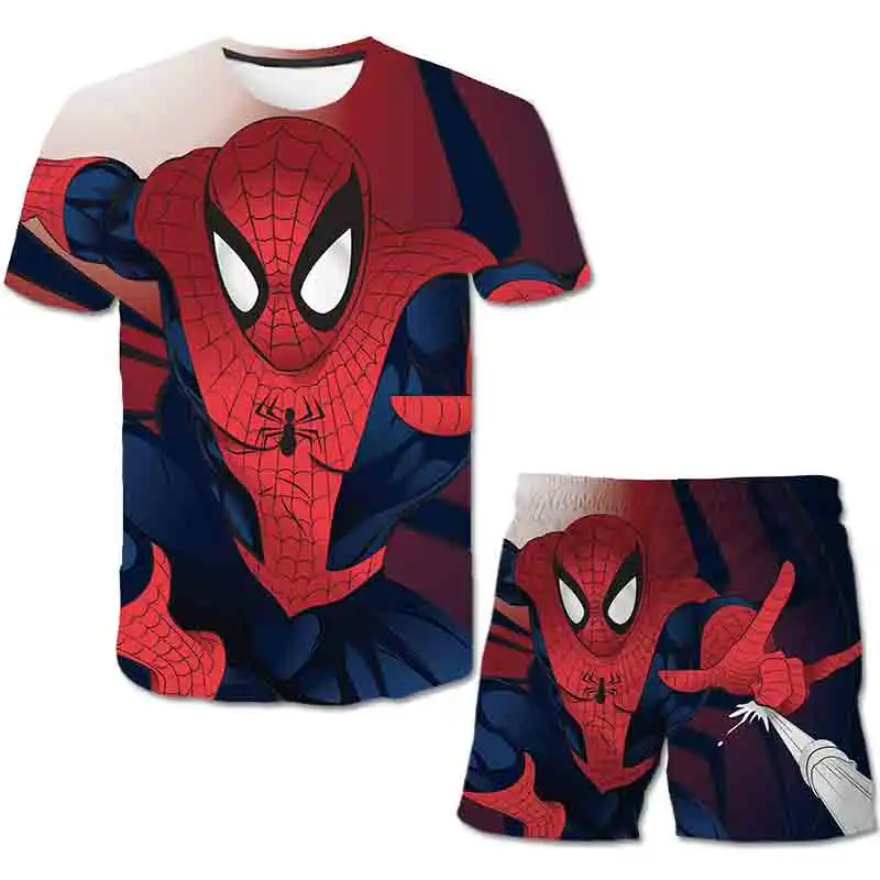 

New Baby Girls Mαrvel- Spidermαn Clothing Outfits Summer Short T-shirt Shorts 2pc Sets Clothes Casual Sports Spidermαn Tracksuit