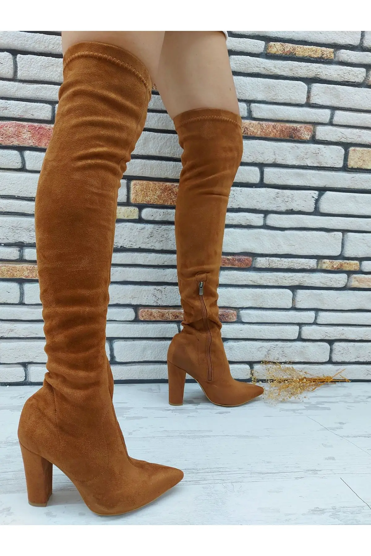 

Women's Fashion Handmade Special Suede On The Knee High Heels Boots