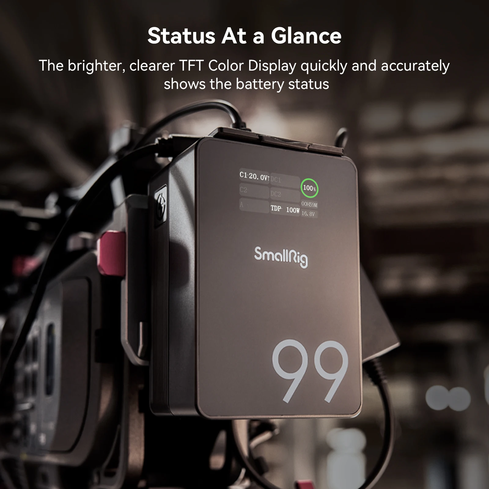 Аккумулятор SmallRig VB99 Pro V Mount 99 Вт·ч 6800 мА·ч V-образный, аккумулятор USB-C PD для быстрой зарядки видеокамеры, монитора, осветительного прибора (art.: 3920cc3ec580c) - 3920cc3ec580c