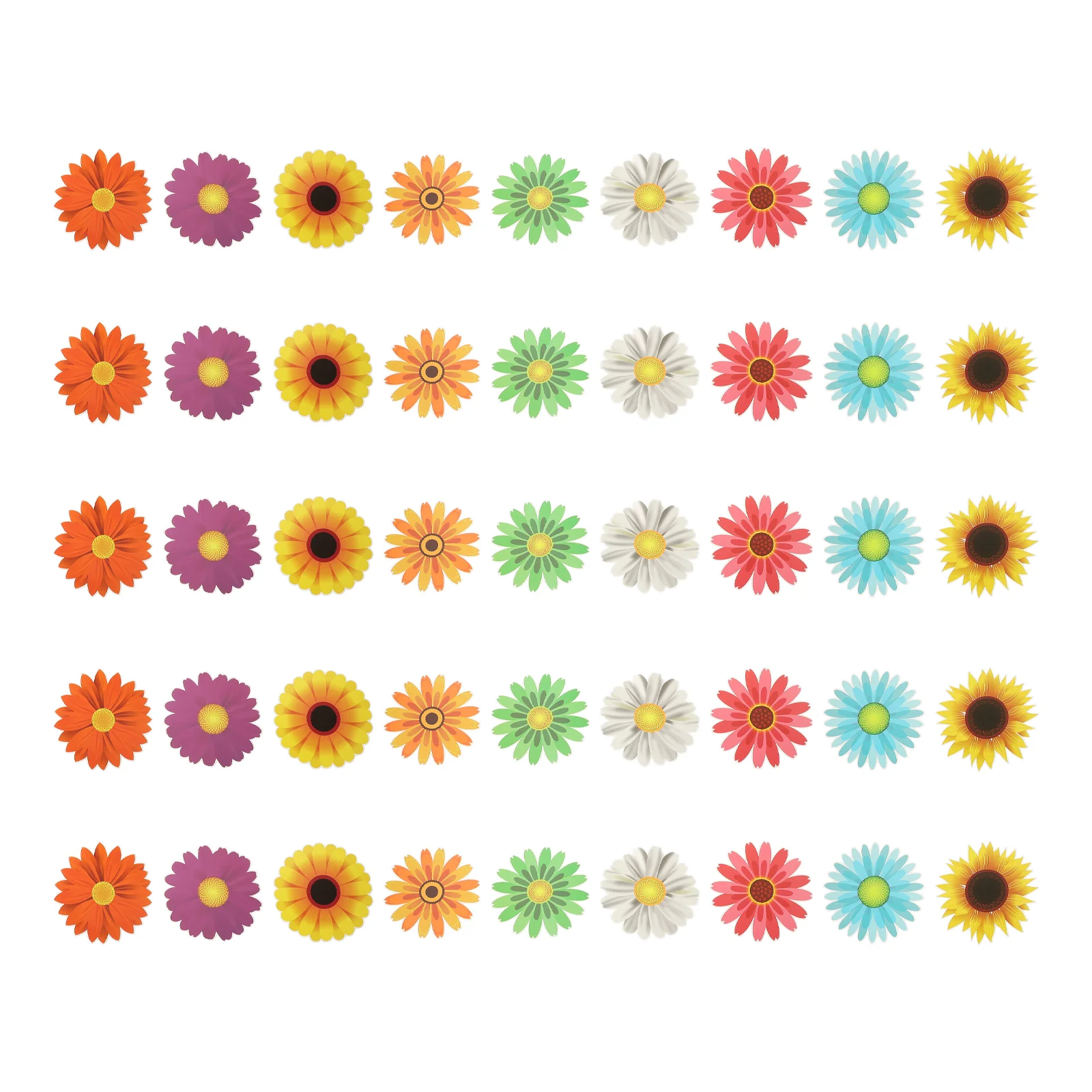 

Flower Wall Bulletin Board Decoration Sticker Cutouts Classroom Decor Decorations Summer Paper Sunflower School Window Party
