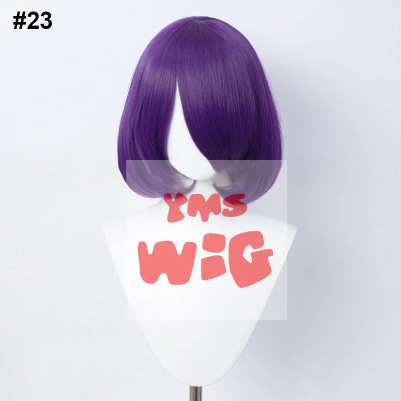 YMS Синтетические волосы 30 см Короткие прямые парики для косплея Бобо 25 цветов
