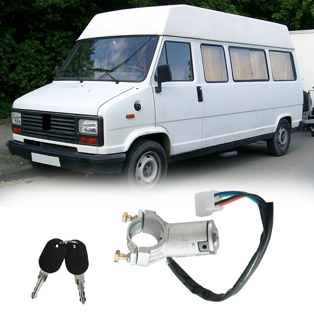 Замок зажигания 4479518 с 2 ключами для Fiat Panda Ducato Citroen C25 Peugeot J5 1981-1994