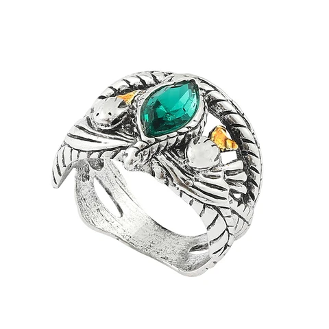 Новое поступление кольцо Aragorn из фильма модные кольца из сплава с зеленым кристаллом Elf ювелирные изделия Aragon Косплей вечерние ринка Декор унисекс