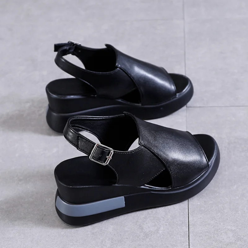 

Women's Shoes Wedge Sandals Summer High-heeled Fish Mouth Shoes Large Size42 Platform Women's Sandals Heels Women Fashion Shoes